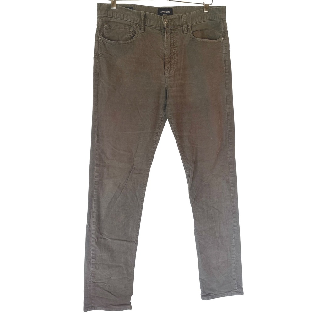 J.Crew 770 Straight Corduroy Pants Mens 32x34 Actual 32x32 Grey Brown Cords